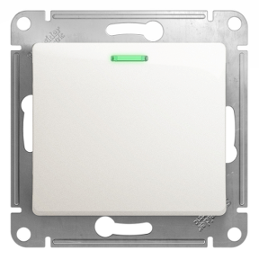 Выключатель одноклавишный Glossa SE с подсветкой перламутр в Чите