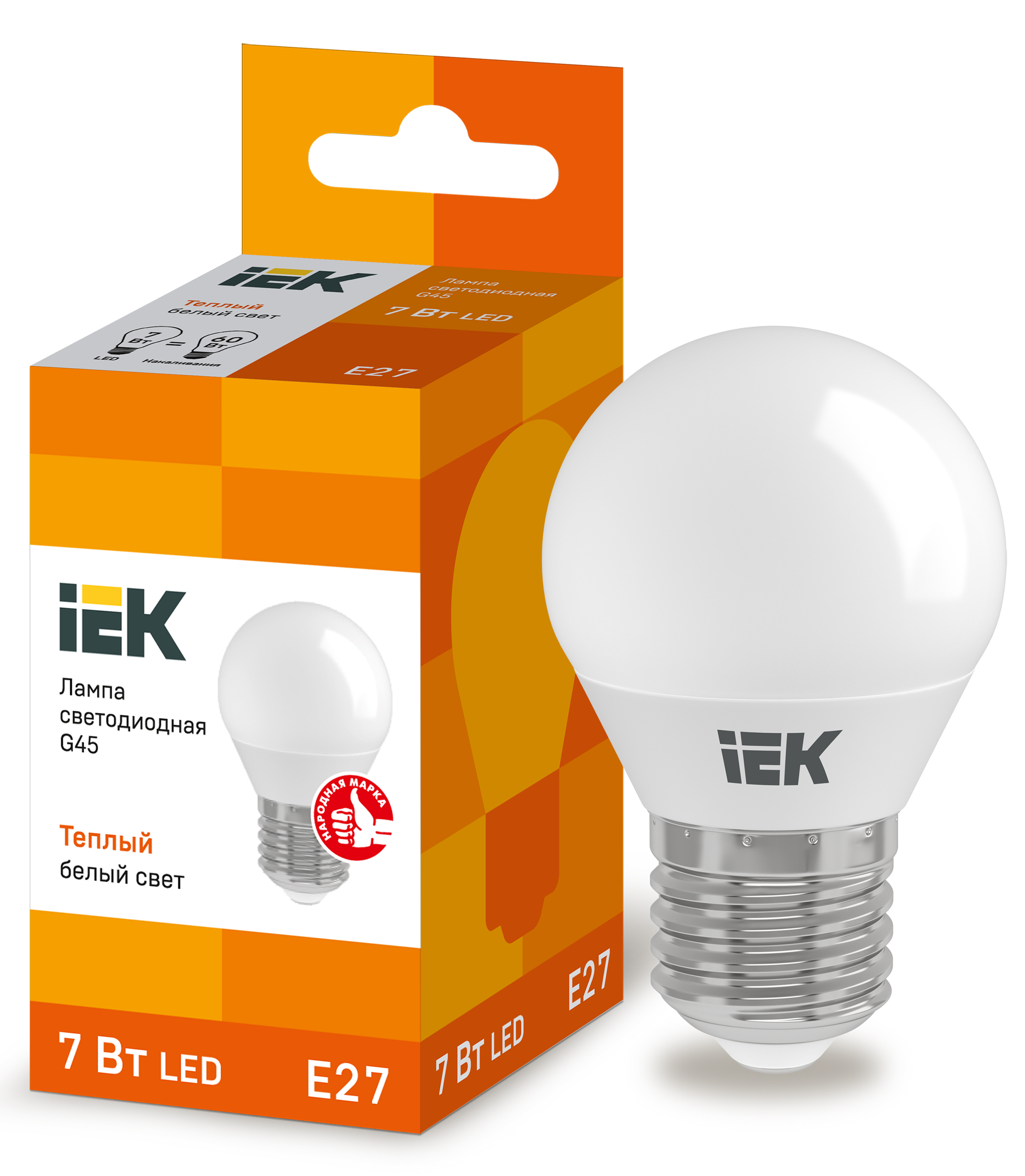 Лампа LED G45 шар 7Вт 230В 3000К E27 IEK в Чите