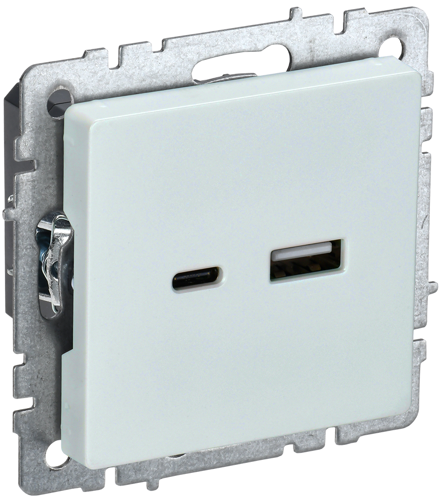 Розетка USB A+C 18Вт BRITE IEK жемчуг в Чите