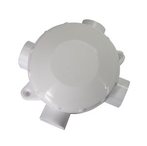 Коробка распределительная для открытой установки 4-х рожковая пластиковая белая в Чите