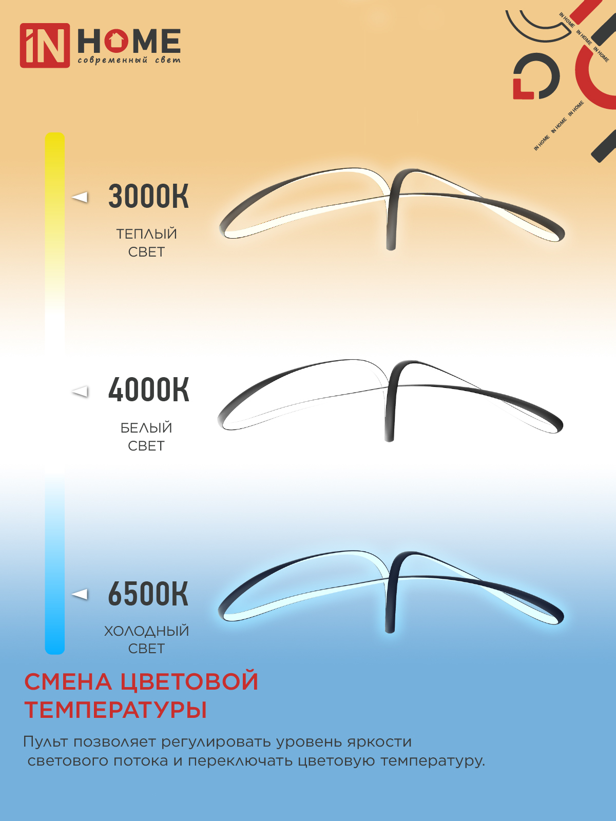 Светильник светодиодный ESTETIKA DALI-FX-90BL 90Вт 230В 3000-6500K 920х245x230мм 1.2м трос ДУ черный IN HOME в Чите