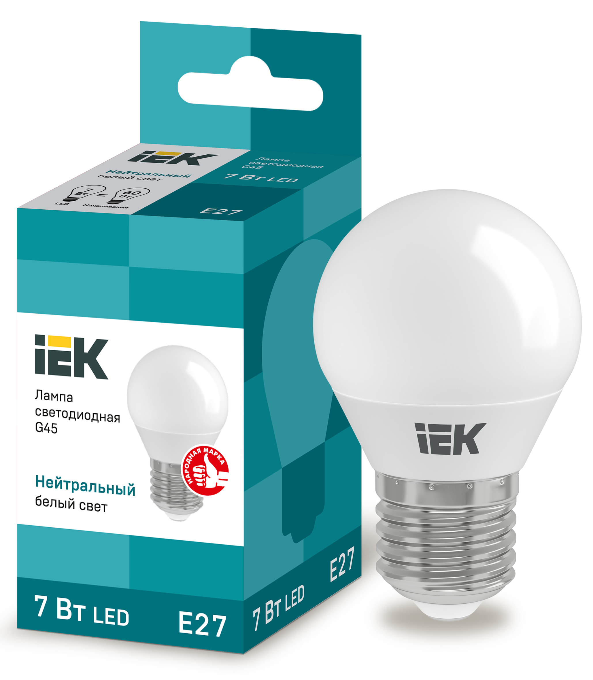 Лампа LED G45 шар 7Вт 230В 4000К E27 IEK в Чите