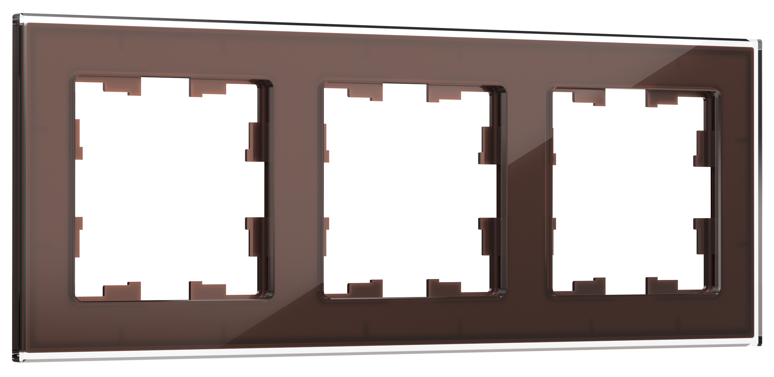 Рамка тройная BRITE IEK стекло бронза в Чите