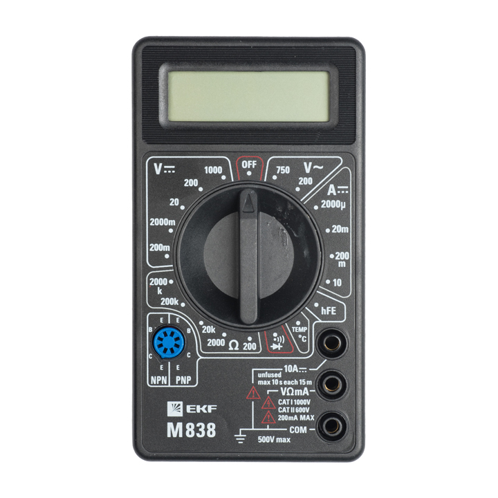 Мультиметр цифровой M838 EKF Master в Чите