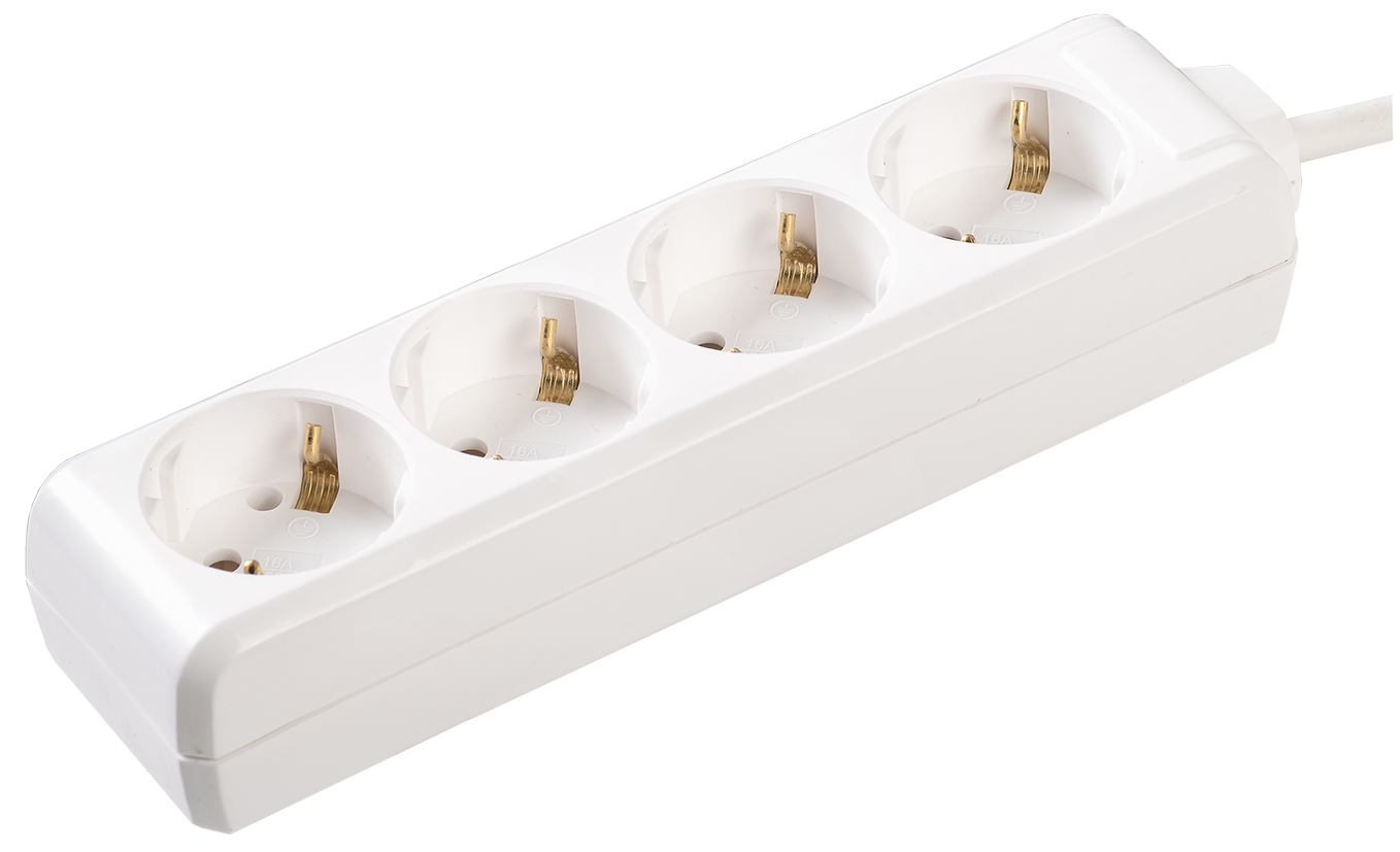 Удлинитель У04 4 места 2P+PE/5метров 3х1мм2 16А/250 IEK в Чите