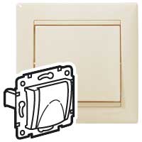 Розетка одинарная VALENA Legrand с крышкой с заземлением крем в Чите