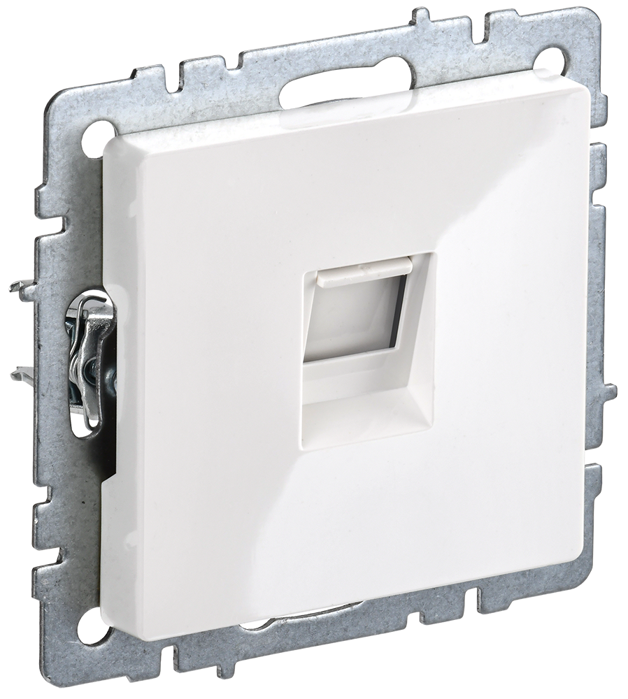 Розетка компьютерная RJ45 категории 5E BRITE IEK белая в Чите