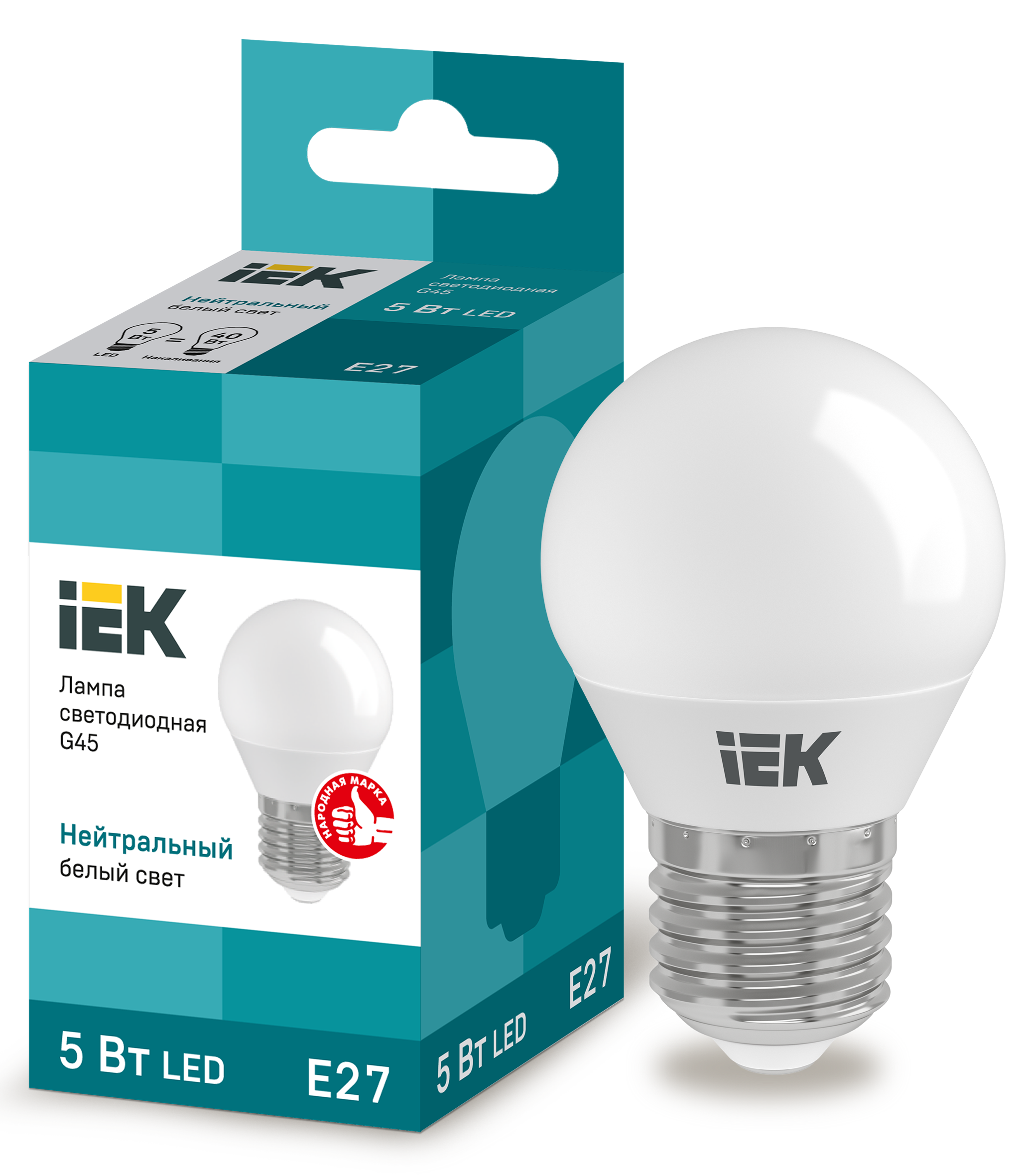 Лампа LED G45 шар 5Вт 230В 4000К E27 IEK в Чите