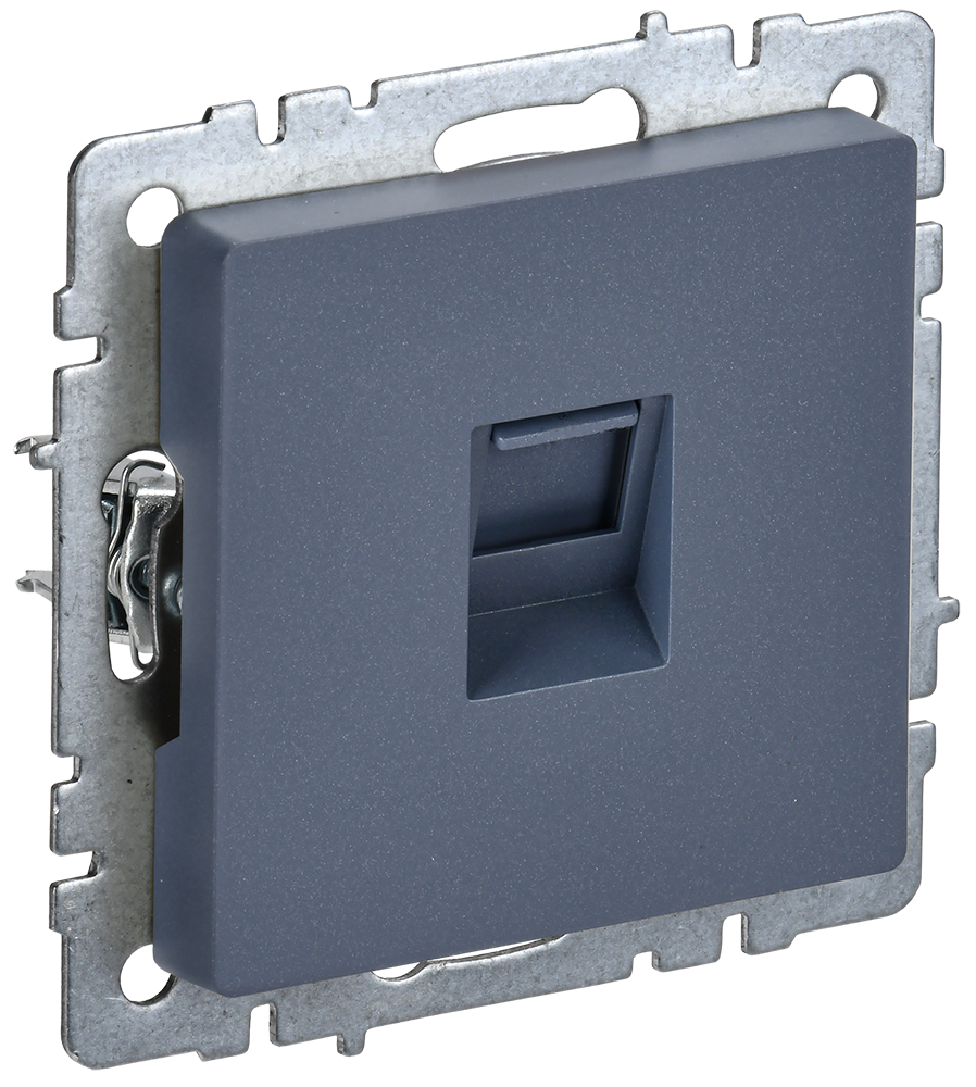 Розетка компьютерная RJ45 категории 5E BRITE IEK маренго в Чите