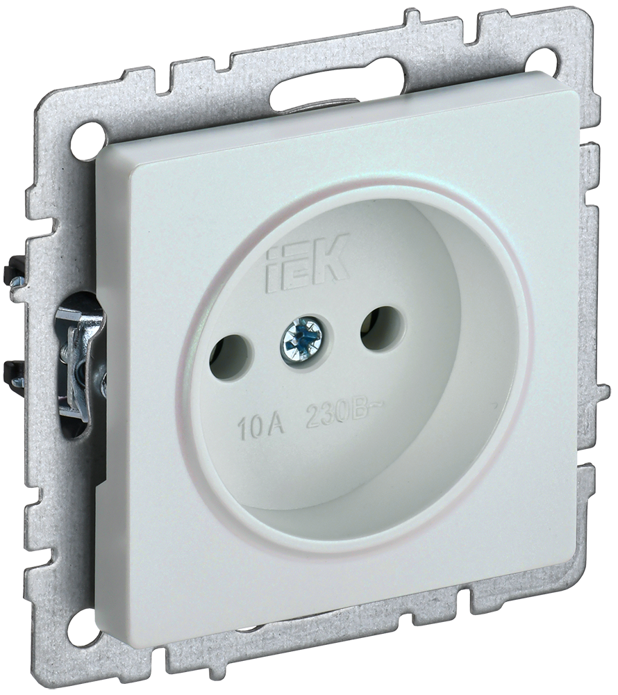 Розетка одинарная 10А BRITE IEK жемчуг в Чите