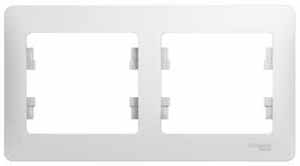 Рамка двойная Glossa SE белая в Чите