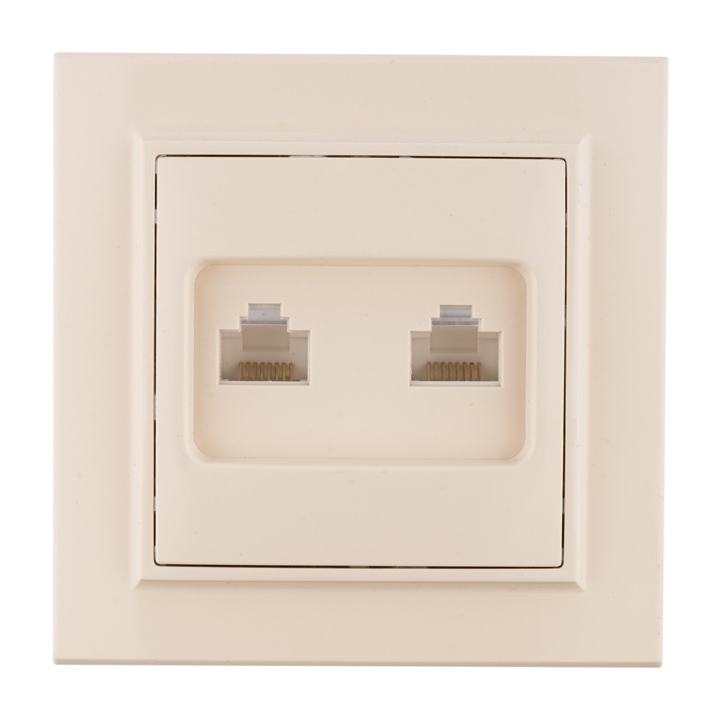 Розетка RJ-45+Phone СП бежевый Минск EKF в Чите
