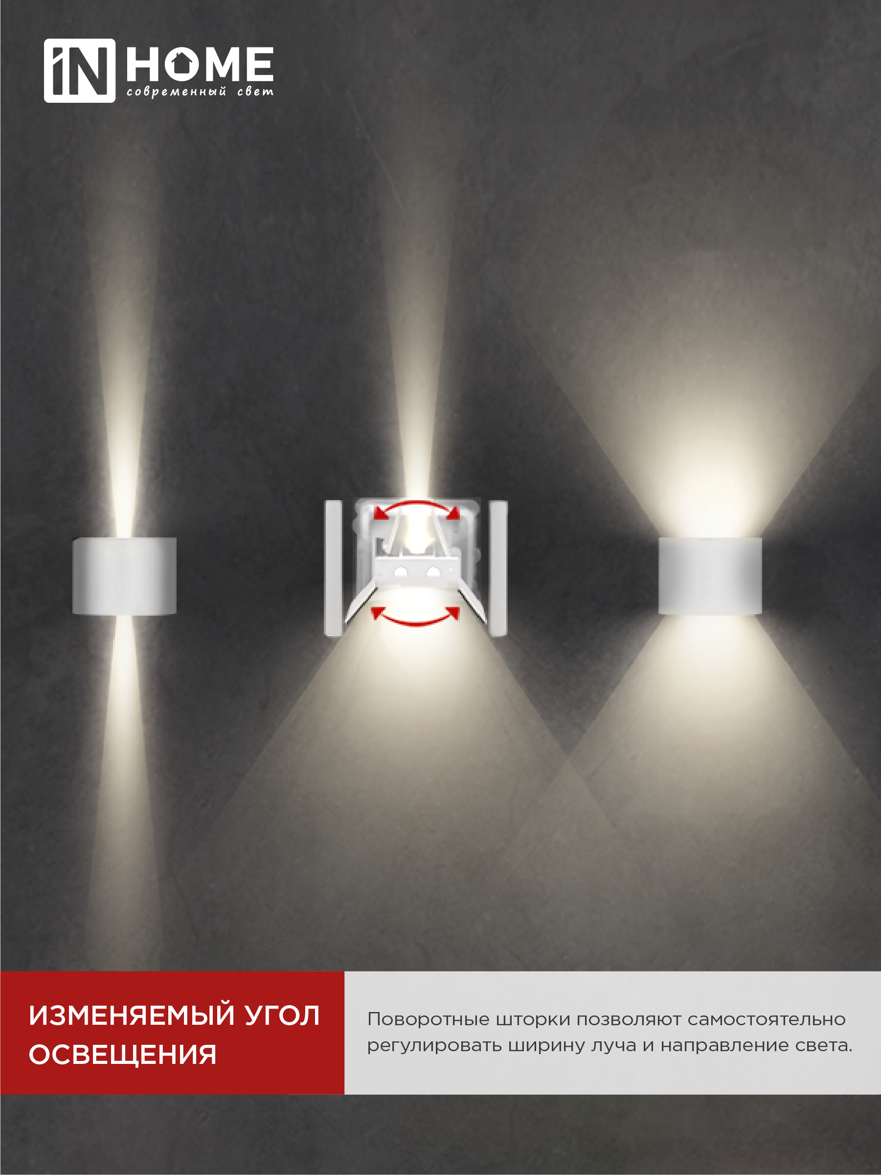 Светильник уличный светодиодный ДБУ DOT-R15W 15Вт 3000К IP54 круглый белый IN HOME в Чите