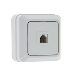 Розетка Phone 1-местная белая Рим EKF PROxima в Чите