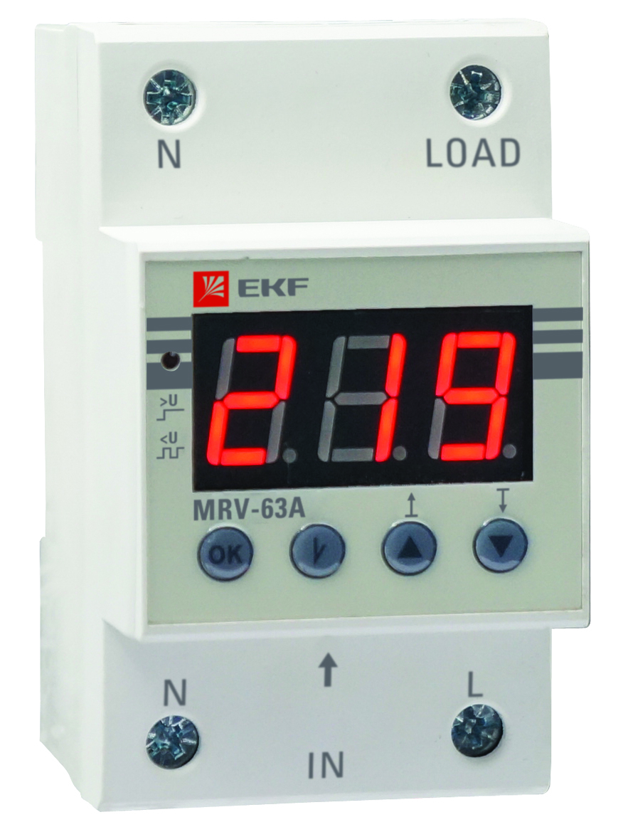 Реле напряжения с дисплеем MRV 63A EKF PROxima в Чите