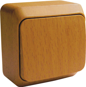 Выключатель одноклавишный ЭТЮД SE накладной бук в Чите