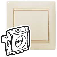 Розетка одинарная VALENA Legrand крем в Чите