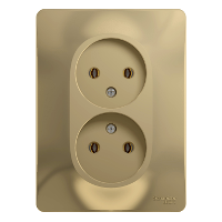 Розетка двойная Glossa SE титан в сборе в Чите