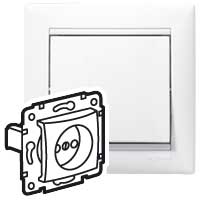 Розетка одинарная VALENA Legrand белая в Чите