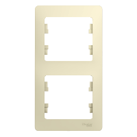 Рамка двойная Glossa SE бежевая вертикальная в Чите