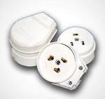 Разъем печной РШ/ВШ 32А 250В АБС накладной белый/черный в Чите