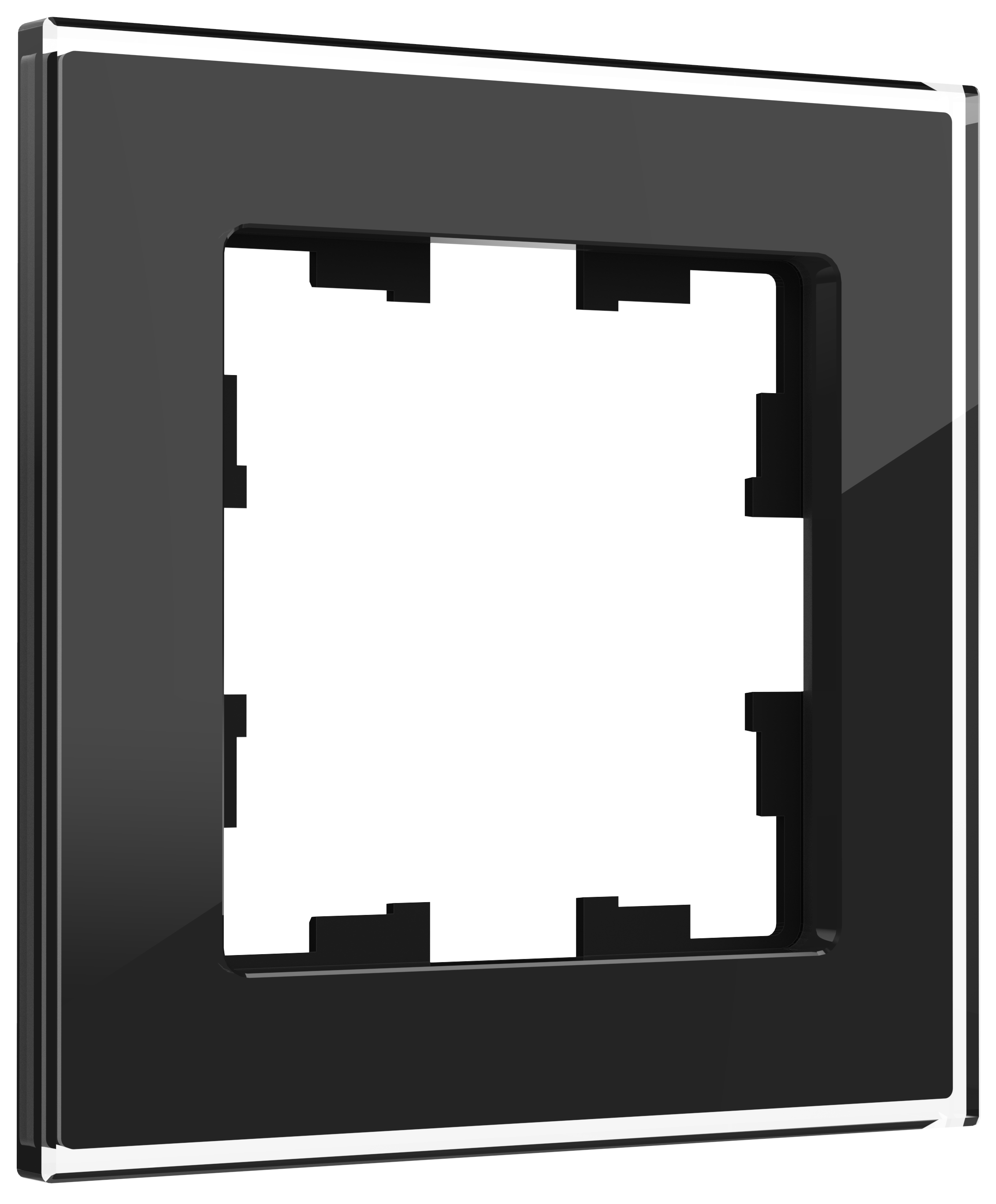 Рамка одинарная BRITE IEK стекло черная в Чите