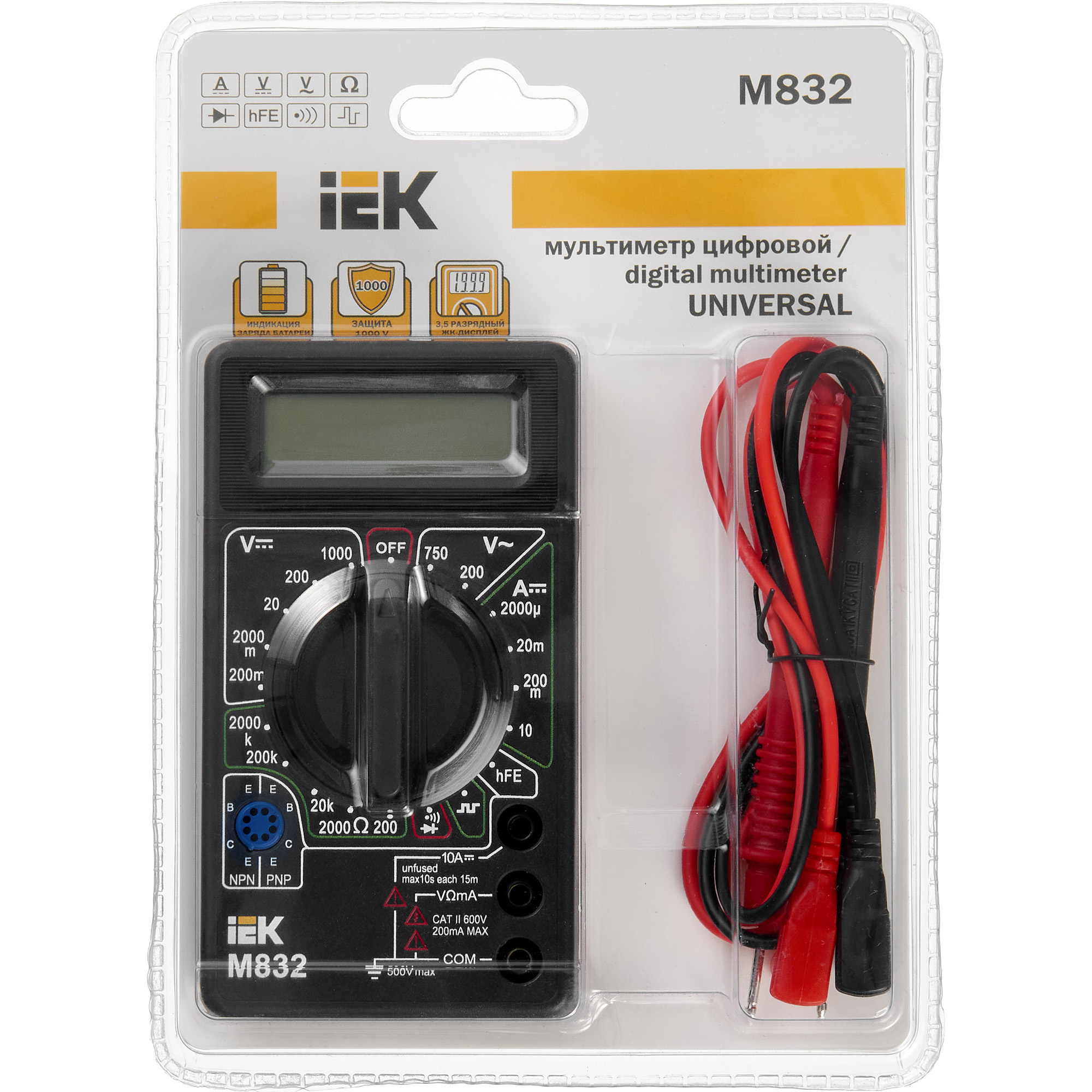 Мультиметр цифровой Universal M832 IEK в Чите