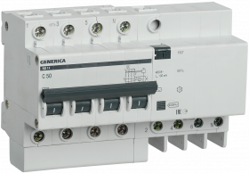Диф.автомат АД14 4Р 50А 100мА GENERICA IEK в Чите