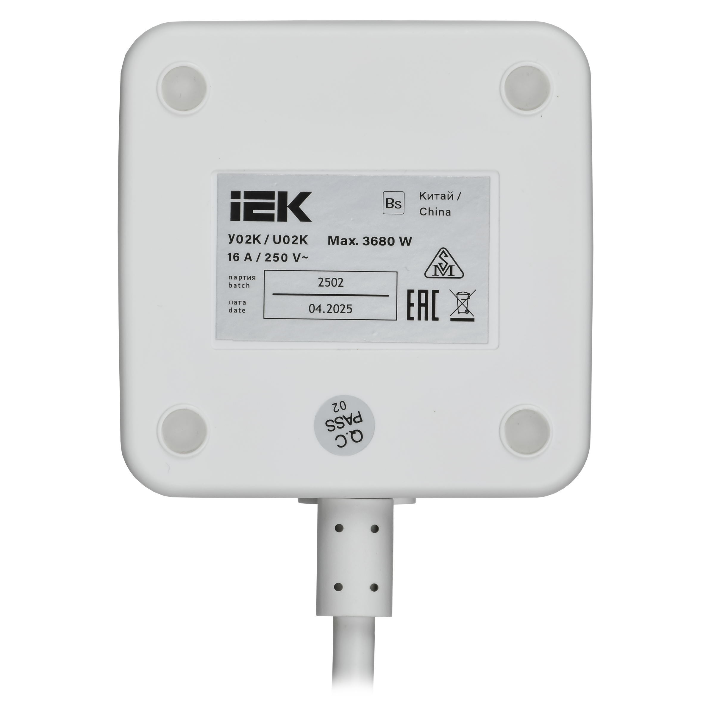 Удлинитель DOMINIC Qi10Вт У02К 1,3м 3х1мм2 USB A+C белый IEK в Чите