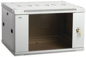 ITK Шкаф LINEA WE 6U 550x350мм дверь стекло серый в Чите