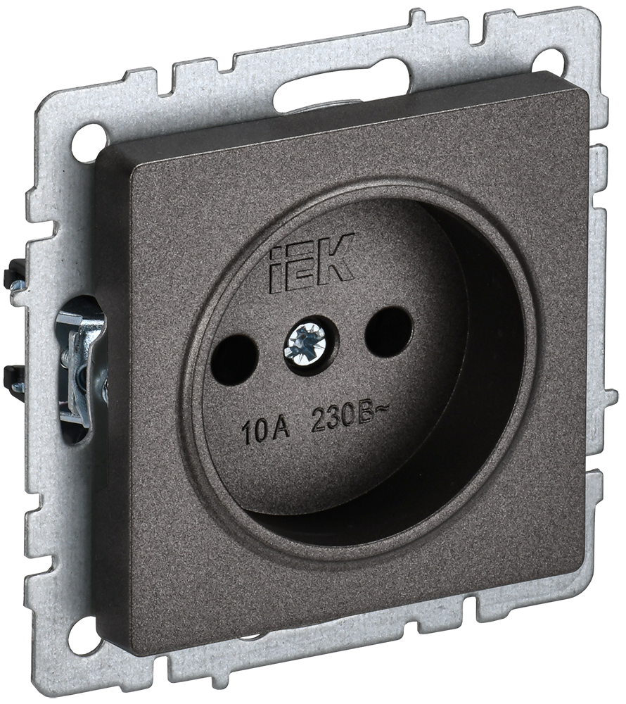 Розетка одинарная 10А BRITE IEK бронза в Чите