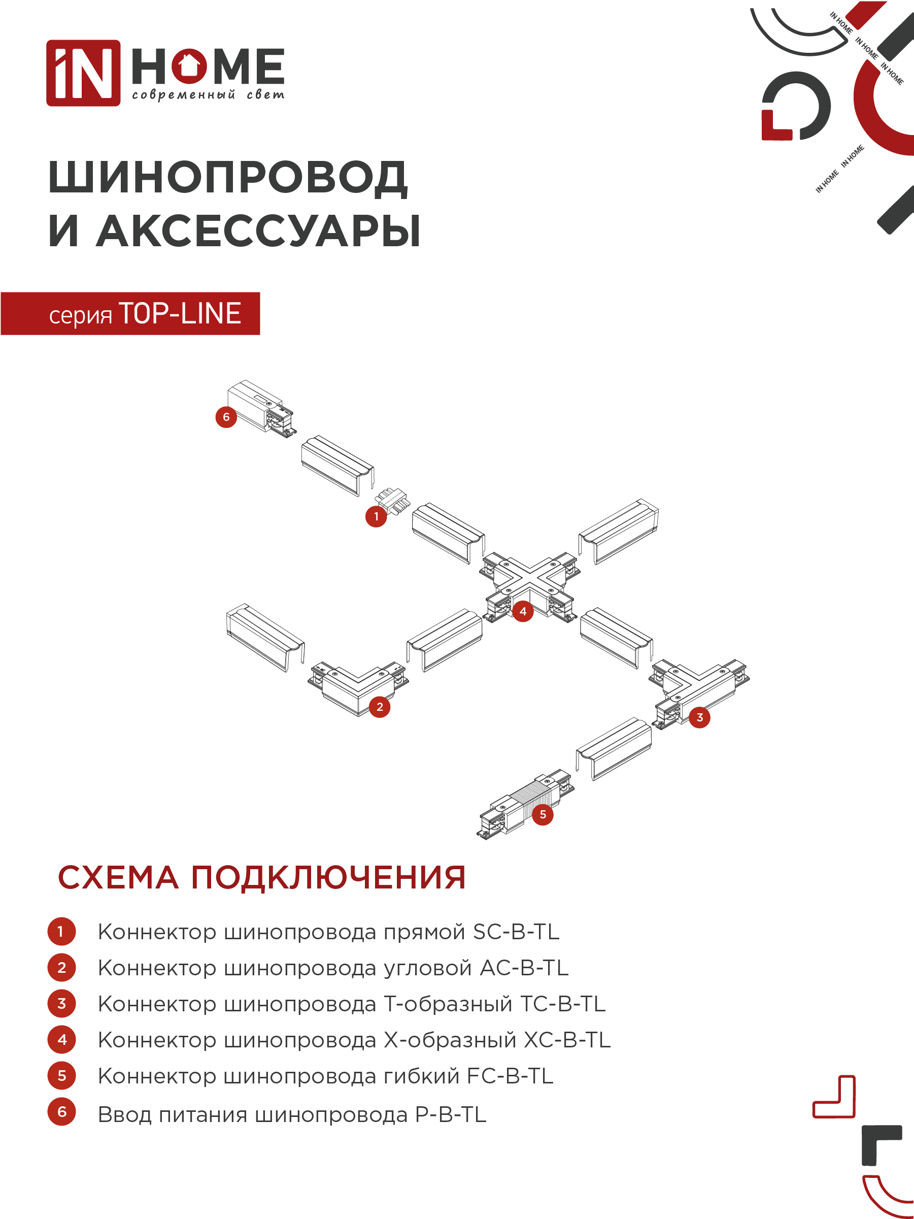 Светильник трековый линейный светодиодный поворотный LTR-01R-TL 10Вт 4000К 1000Лм 210мм IP40 120 градусов черный серии TOP-LINE IN HOME в Чите