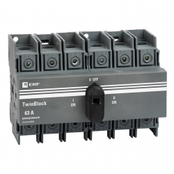 Рубильник  63A 3P реверсивный c рукояткой для прямой установки TwinBlock EKF в Чите