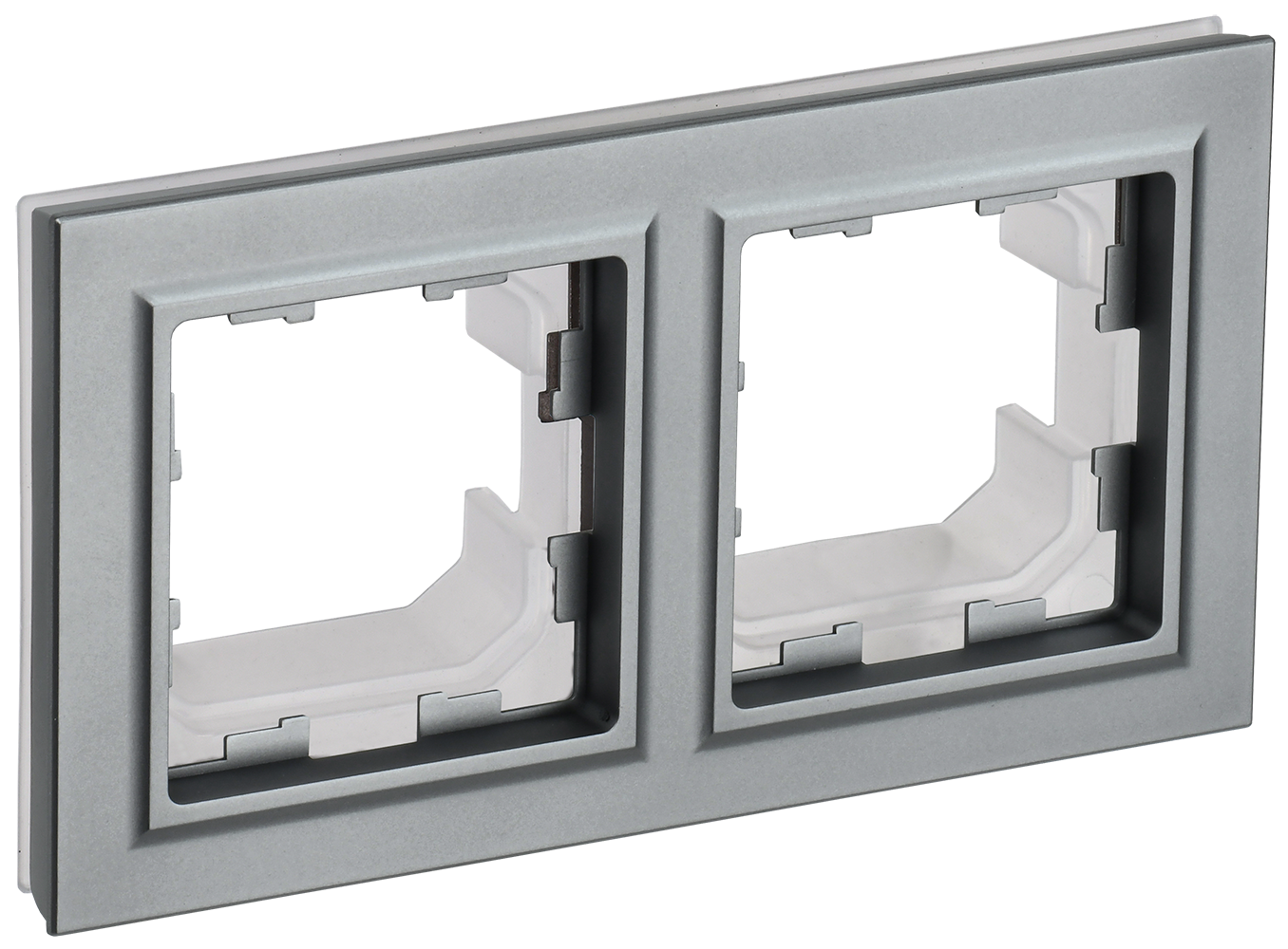 Рамка двойная IP44 BRITE IEK сталь в Чите