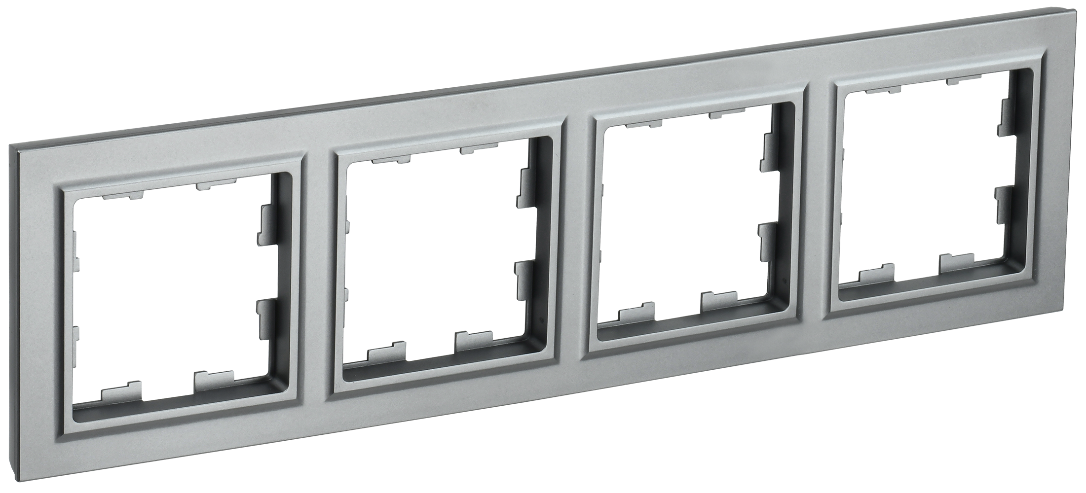 Рамка четырехместная BRITE IEK сталь в Чите