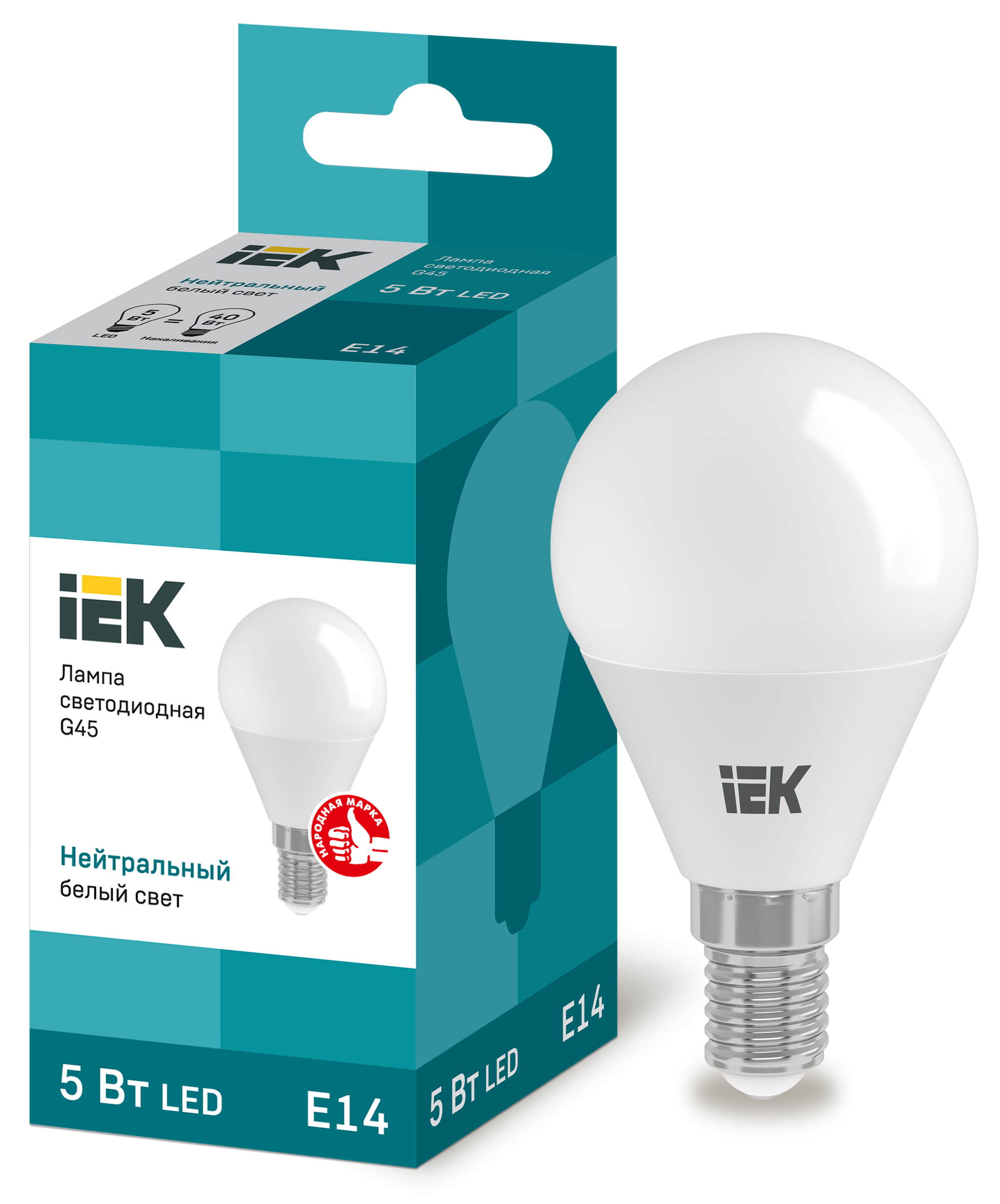 Лампа LED G45 шар 5Вт 230В 4000К E14 IEK в Чите
