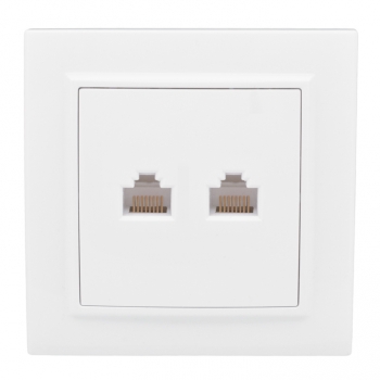 Минск Розетка RJ-45+Phone СП белая EKF Basic в Чите