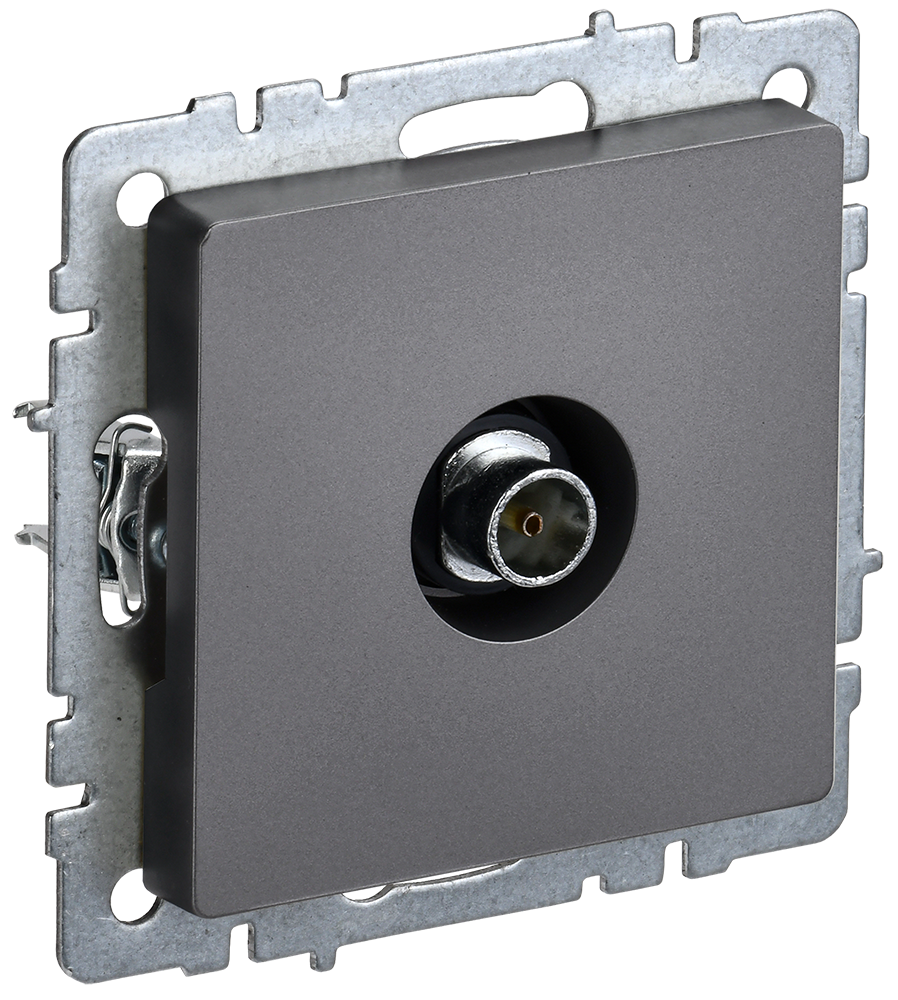 Розетка телевизионная оконечная BRITE IEK сталь в Чите