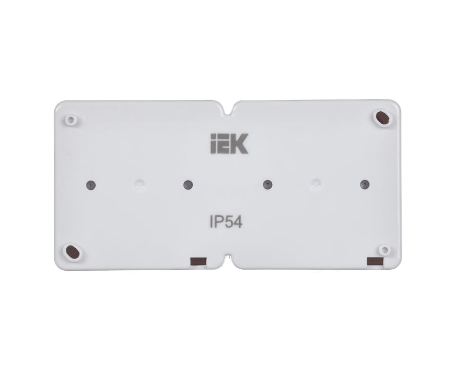 Розетка двойная ГЕРМЕС PLUS IEK с заземлением накладная IP54 дымчатая крышка в Чите