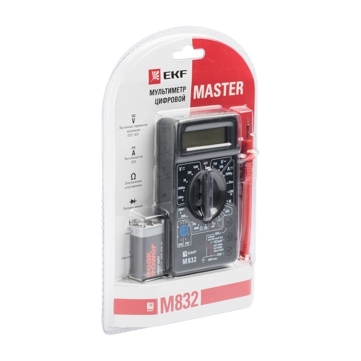 Мультиметр цифровой M832 EKF Master в Чите