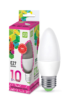 Лампа светодиодная LED-СВЕЧА-standard 10Вт 230В Е27 6500К 900Лм ASD в Чите