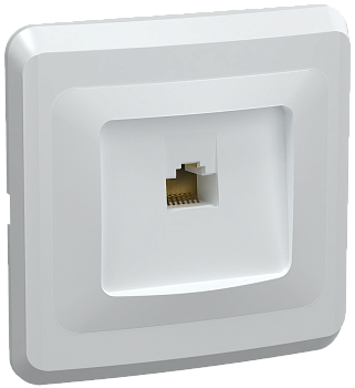 РК10-ВБ Розетка 1-ая компьютерная RJ45 Cat5e ВЕГА белый IEK в Чите