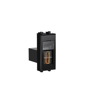 HDMI розетка модульная, тип А-А, Avanti "Черный квадрат", 1 модуль DKC в Чите