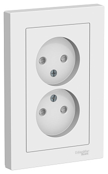 Розетка двойная AtlasDesign SE без з/к лотос в сборе ATN001322 в Чите