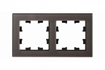 Рамка двойная AtlasDesign Nature SE стекло мокко в Чите