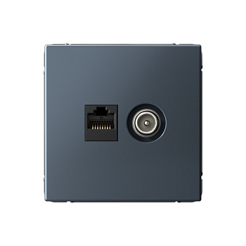 ARTGALLERY РОЗЕТКА двойная ТВ + компьютерная RJ45, кат. 5Е, ГРИФЕЛЬ в Чите