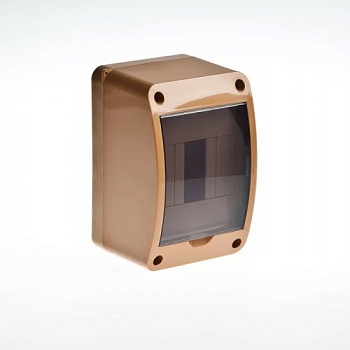 Щит распределительный навесной пластиковый ЩРН-П-4 модуля 140х90х85мм IP40 бук в Чите