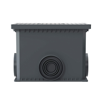 Смотровой переходной колодец с крышкой для двустенных труб, 335х240х255мм DKC в Чите