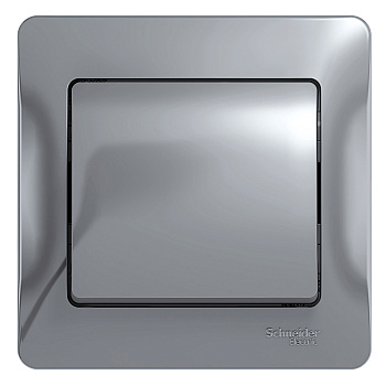 Выключатель одноклавишный Glossa SE алюминий в сборе в Чите