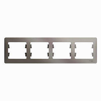Рамка четырехместная Glossa SE платина в Чите